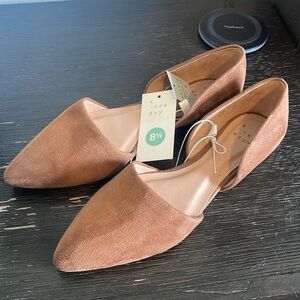 NWT A New Day brown suede flats